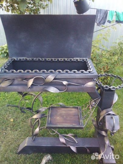 Мангал с печью под казан