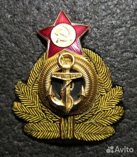 Кокарда шитая вмф