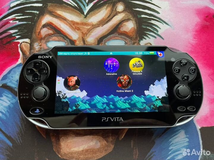 PlayStation Vita Fat PCH-1008 прошитая