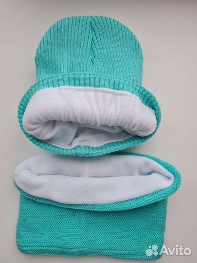 Шапка со снудом на флисе