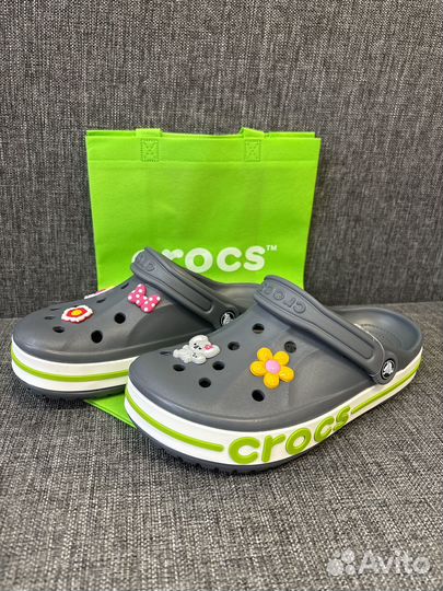 Crocs сабо серый