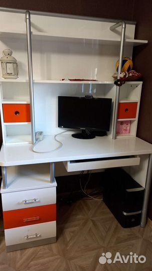Компьютерный стол белый бу