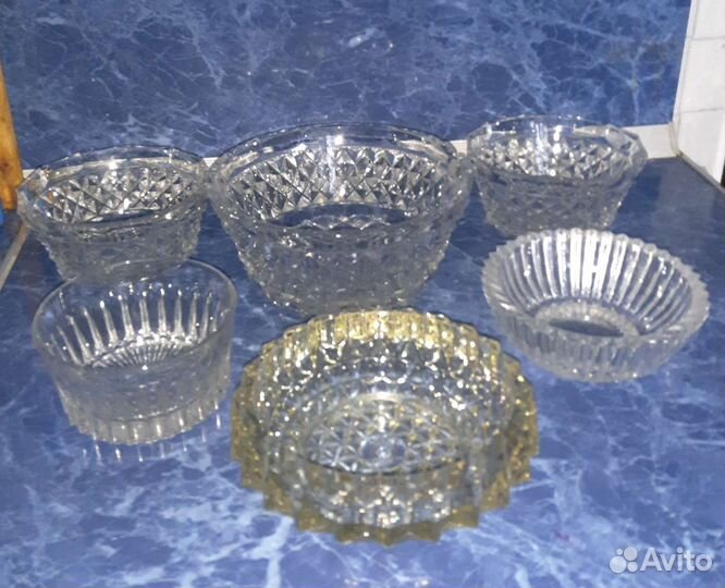 Хрустальная посуда. Вазы, фужеры, салатники