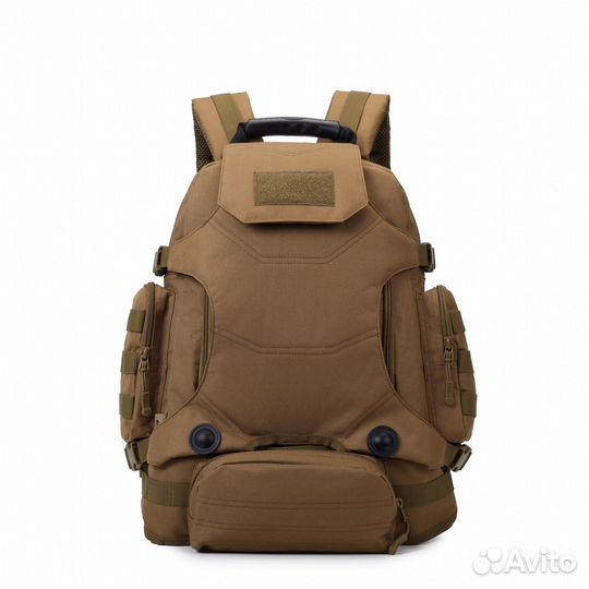 Тактический рюкзак 35л, с поясной сумкой. песок