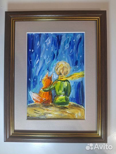 Маленький принц картина маслом в раме
