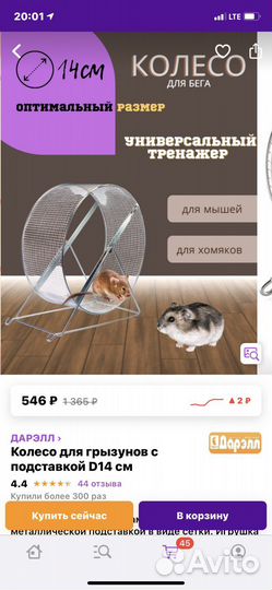 Колесо для хомяка