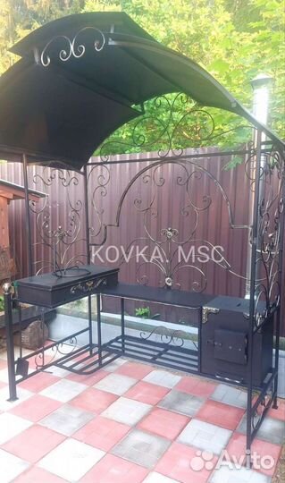 Мангал с крышей