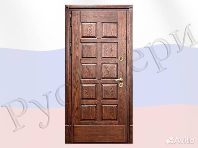 Металлическая входная дверь массив дерева