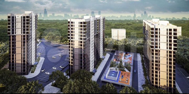 2-к. квартира, 69,3 м², 5/19 эт.