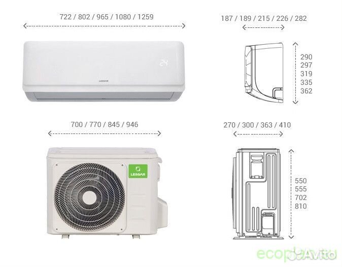 Lessar Сплит-системы серии Cool+ LS-H12KPA2C/LU-H1