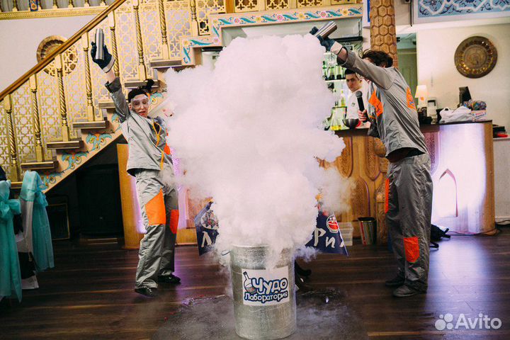 Шоу мыльных пузырей. Крио шоу. Научное шоу