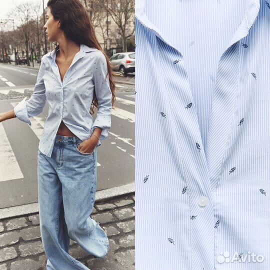Рубашка Zara Новая коллекция 2024