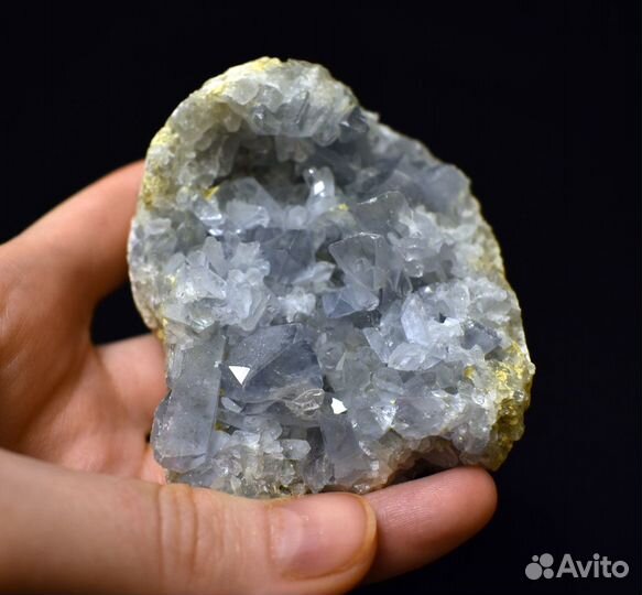 Целестин. Кристалл. Минерал. Друза