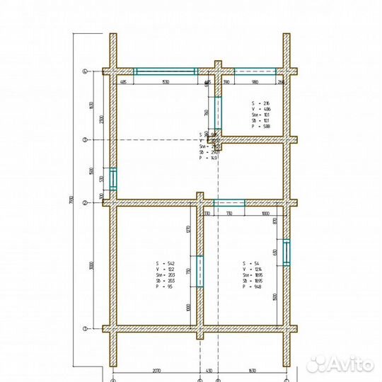 Домокомплект из профилированного бруса 6x4 м