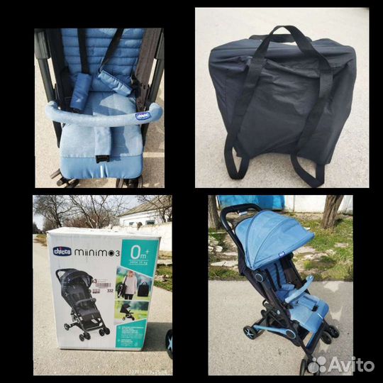 Коляска chicco+хлопк.матр+дождевик+моск.сетк+сумоч