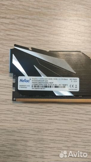 Оперативная память Netac shadow 2 ddr4 16gb