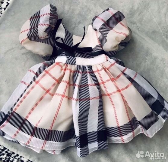 Платье для девочки 92 праздничное под burberry
