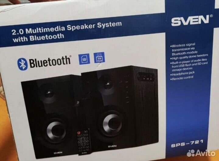 Колонки bluetooth Sven sps-721 с пультом