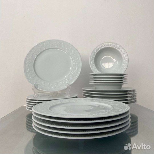Сервиз белый, сервиз кутахия, столовый сервиз