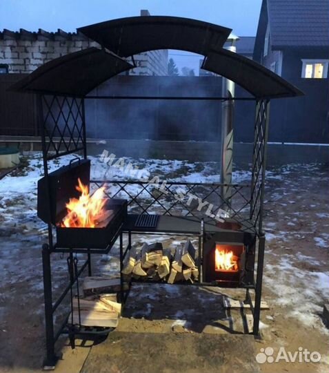 Мангал с крышей