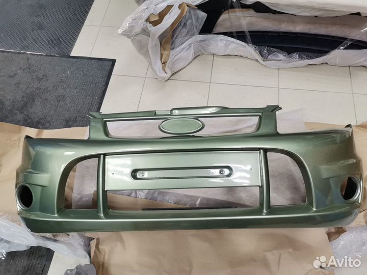 Бампер передний Калина Спорт Колумбийская зелень