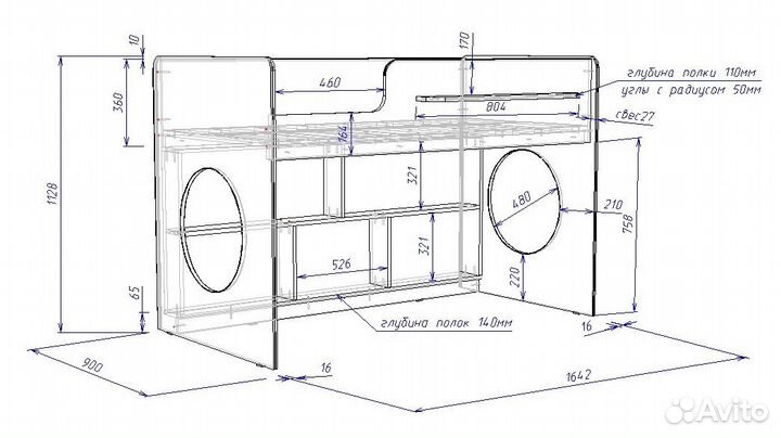Детская кровать чердак Легенда
