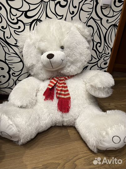 Плюшевый медведь белый 110-120 см