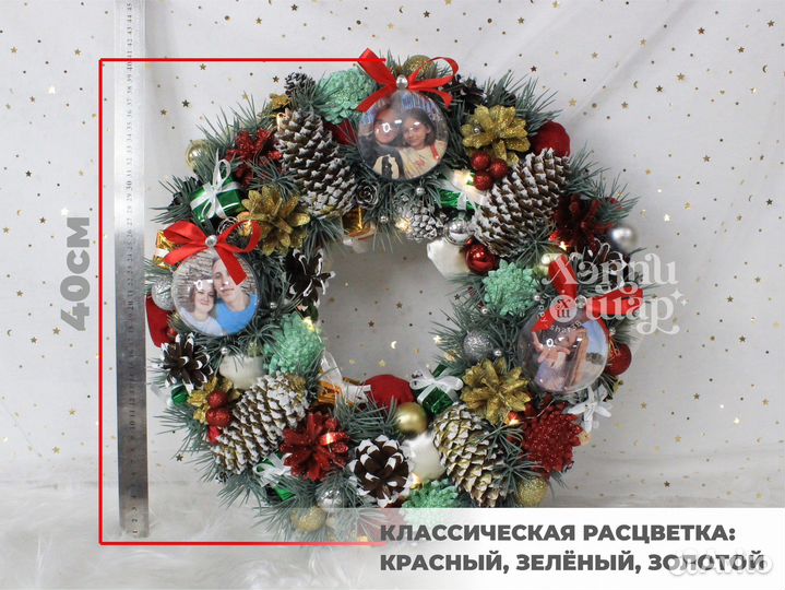 Венок новогодний декор