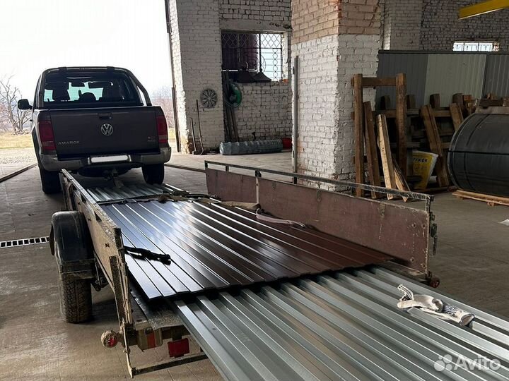 Профнастил с8 для забора за день разного размера