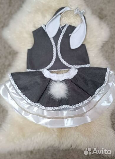 Новогодний костюм зайки для девочки