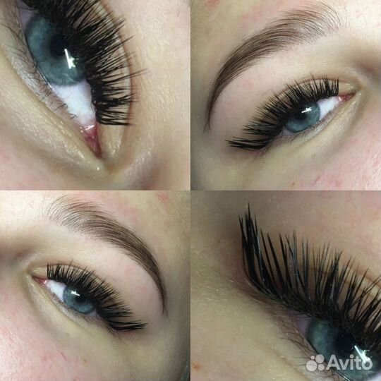 Наращивание ресниц и оформление бровей