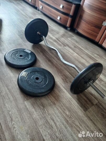 Штанга гриф блины бу