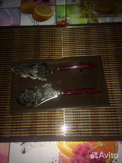 Сувенирный набор для торта СССР (мельхиор) 1970-е