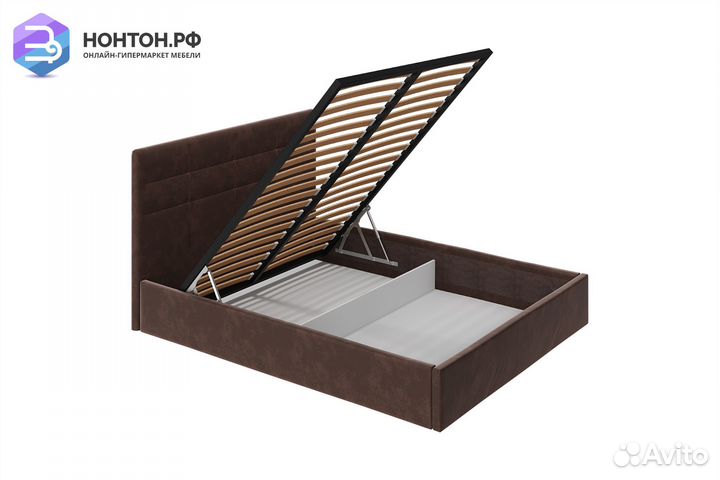 Кровать Диана велюр шоколад