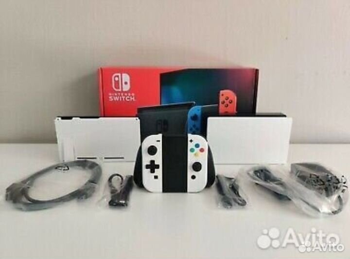 Nintendo switch oled прошитая (чип) +игры