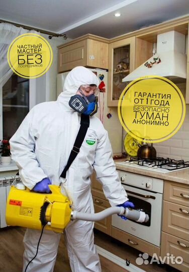 Уничтожение тараканов, клопов, блох и др