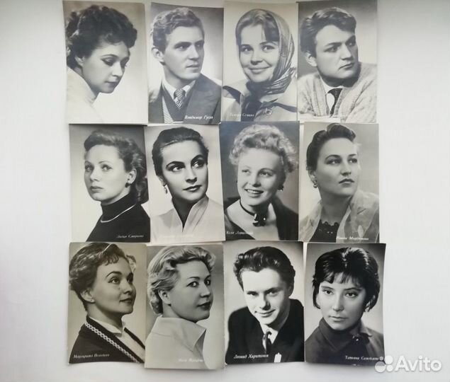 Коллекция открыток 60гг Артисты и актеры СССР 42шт