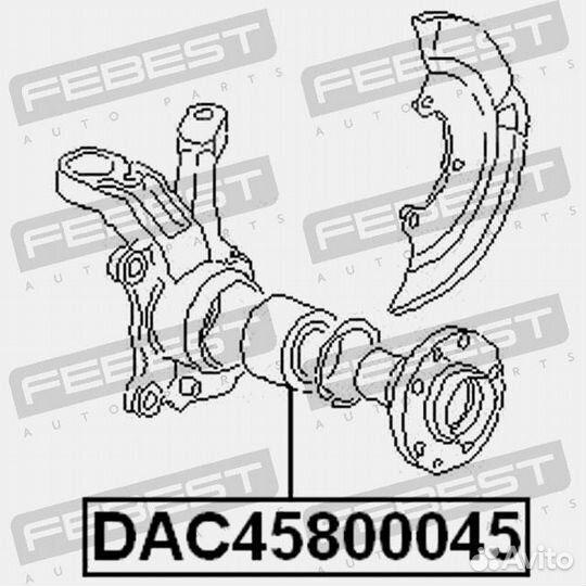 Подшипник ступ.VW T4 90-03 зад. 800
