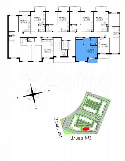 1-к. квартира, 39,6 м², 5/5 эт.