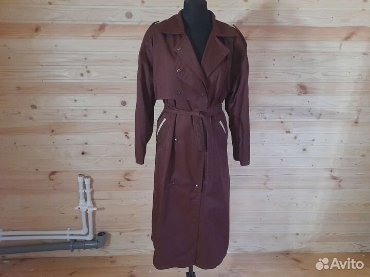 Винтажный английский плащ тренч хлопок 50 р