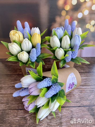 Мини букет из мыла