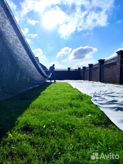 Устройство газона посевного