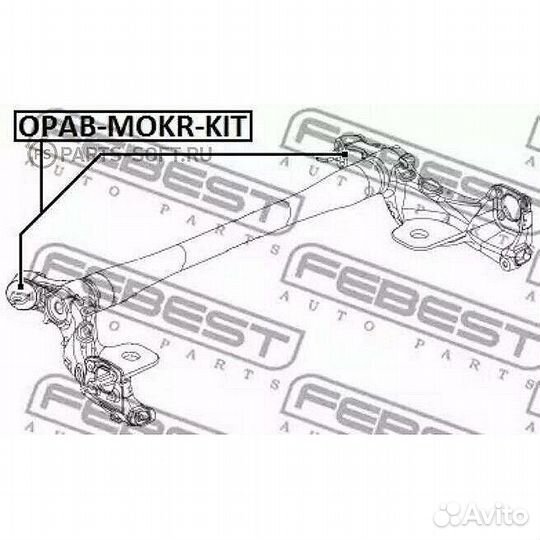 Сайлентблок задней балки комплект febest opab-mokr