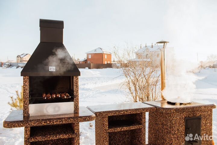 Модульный комплекс барбекю, печь под казан,гриль