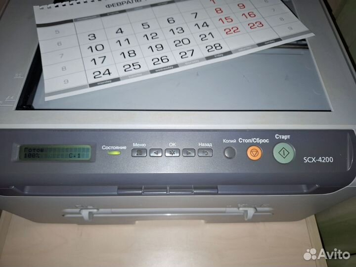 Мфу лазерный, принтер, сканер, samsung SCX 4200