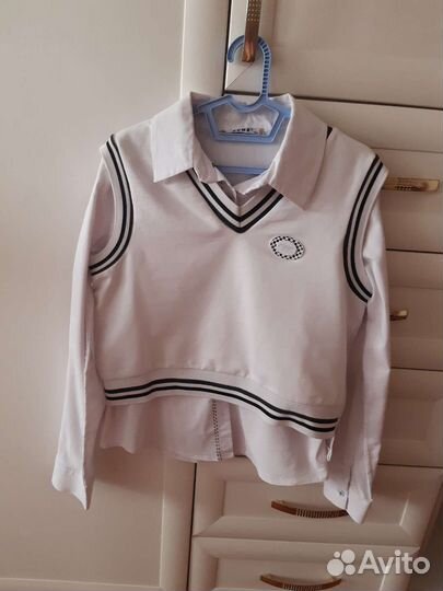 Школьные жилет и блуза