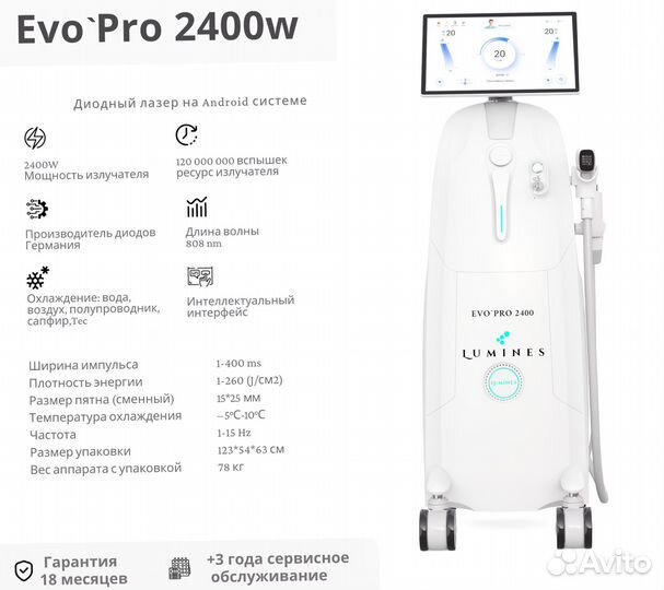 Диодный лазер Люминес. Эво Про 2400в