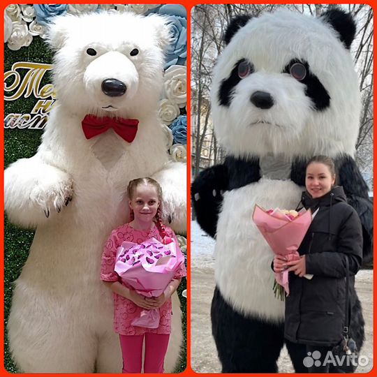 Белый мишка поздравление аниматор на праздник