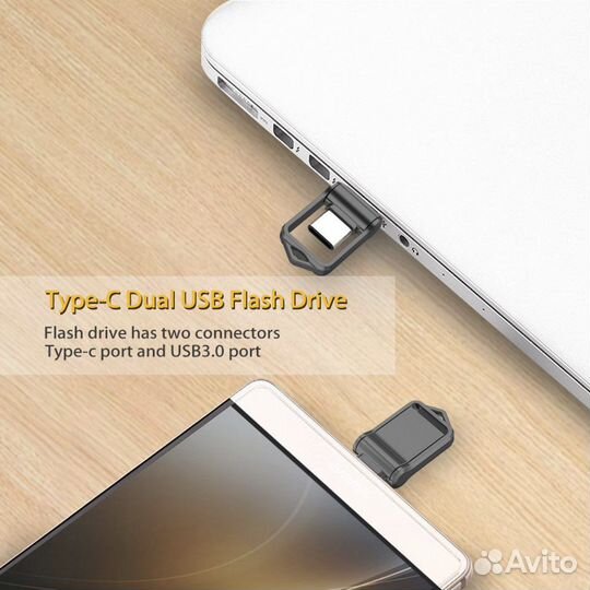 Флешка для MacBook (телеофнов Tupe-C, USB) 128Gb