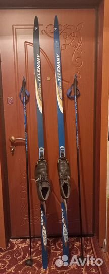 Лыжи 205 беговые,43р.ботинки